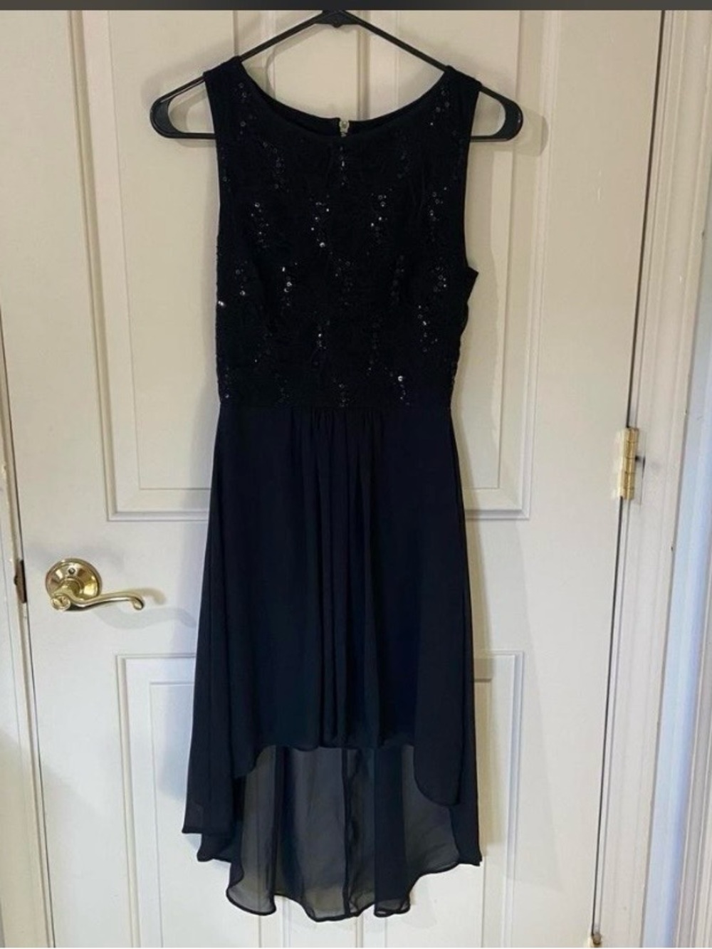 dELiA*s Black High-Low Sequin Bodice Dress